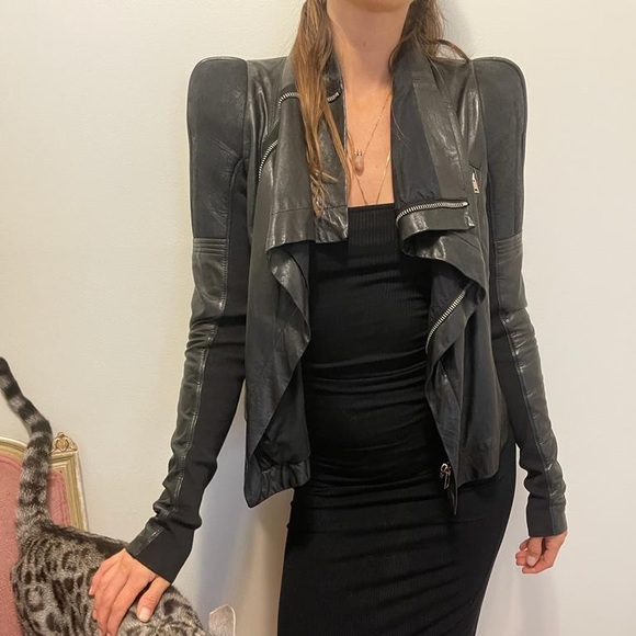 Rick Owens special edition black leather lambskin jacket - Picture 9 of 16